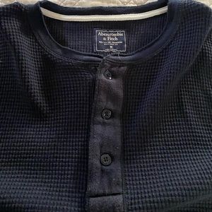 Men’s thermal navy blue three buttons